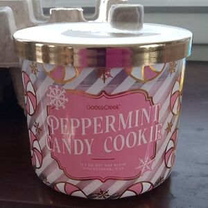 Peppermint Candy Cookie Candle - Pink and Gold